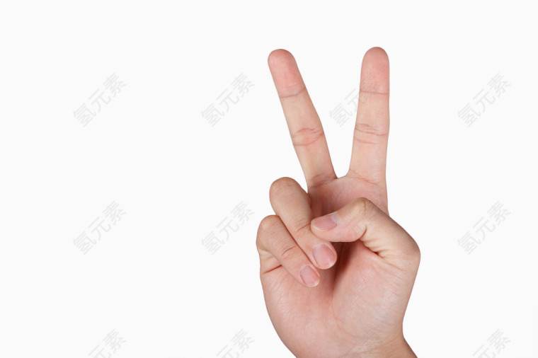 胜利手势
