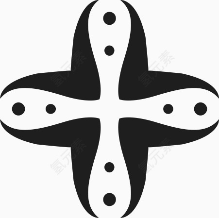 角花底纹花型对称平面图形