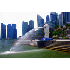 鱼尾狮公园全景图