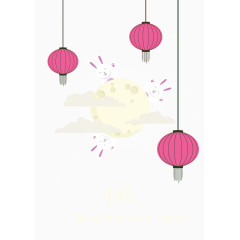 中秋节灯笼花灯矢量