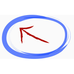 矢量边框素材红色箭头和椭圆