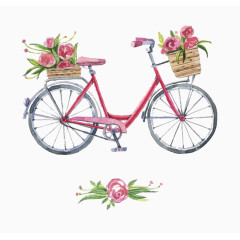 鲜花自行车
