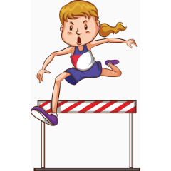 中学女生跨栏比赛