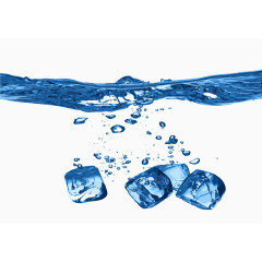 冰块与水纹背景图片