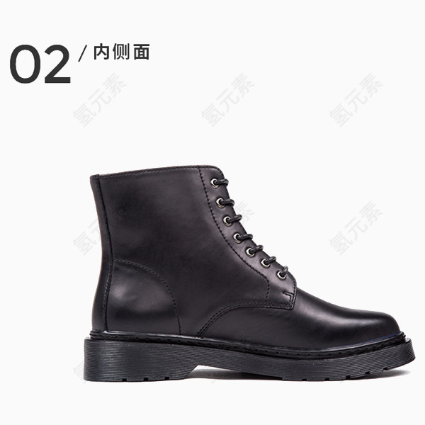 马丁靴绅士男鞋内侧面