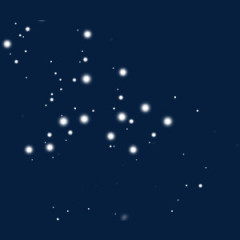 冬季浪漫圆形雪花星光元素