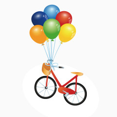 自行车上的气球