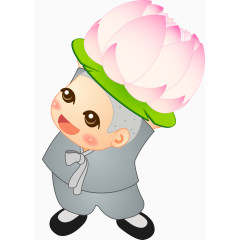 放荷花灯的小和尚