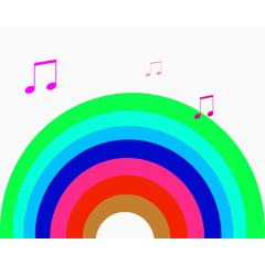 弧形多色调彩虹素材