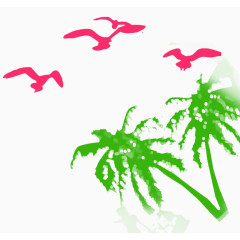 粉色大雁椰子树