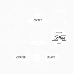 7款优质咖啡标签矢量图