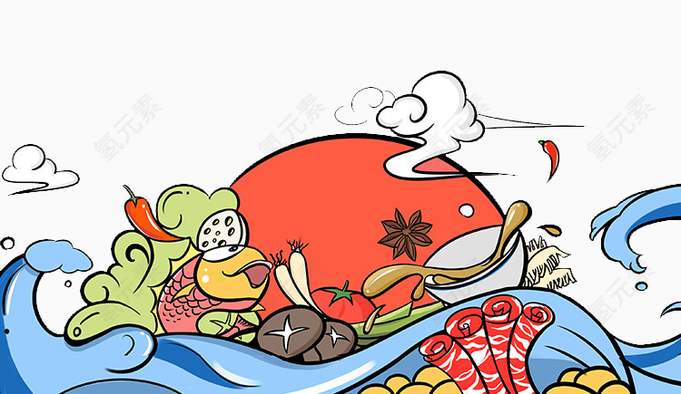 卡通海洋生物