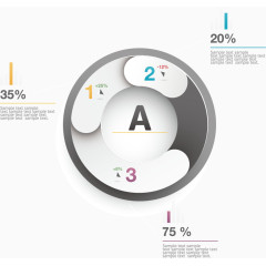 矢量百分数图表