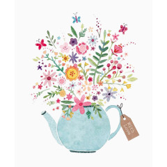 小清新手绘花朵与花瓶