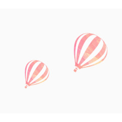 浅色热气球
