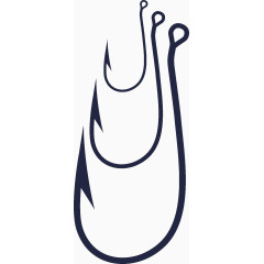 钓鱼行业鱼钩蓝色