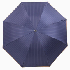 藏青条纹黑胶商务伞