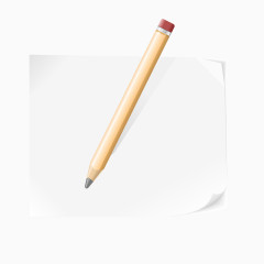 黄色学生铅笔画笔