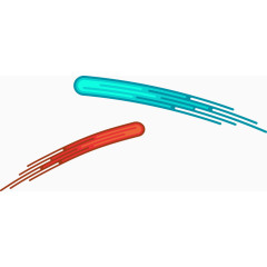 彩色流星划过矢量图