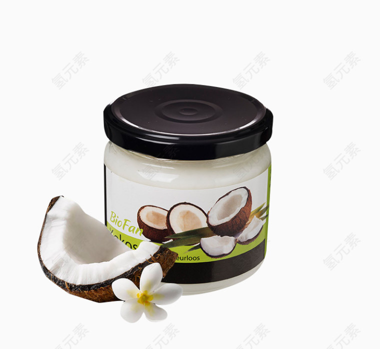 天然椰子油实物素材免抠素材