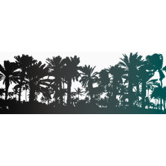 矢量棕榈树剪影