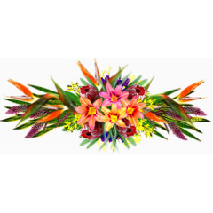 手绘五彩缤纷鲜花