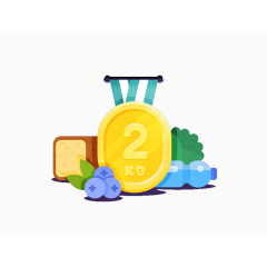 扁平化奖牌设计