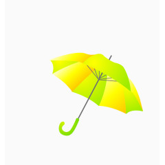 黄绿条纹雨伞