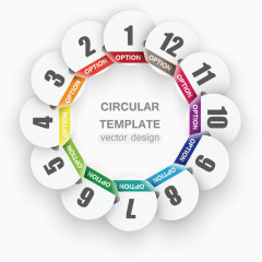 矢量花朵形图表