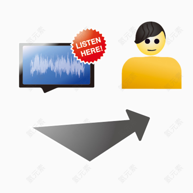 网站简单操作指向图标