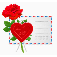 手绘明信片花卉