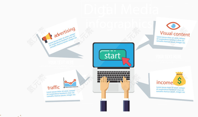 矢量金融类宣传图片