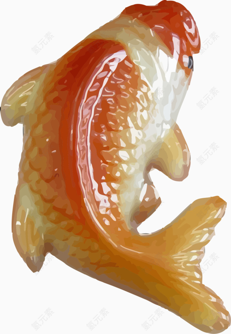 新年鱼年糕矢量