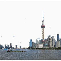 上海外滩陆家嘴天际线