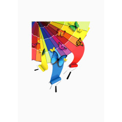 多彩笔刷油漆效果