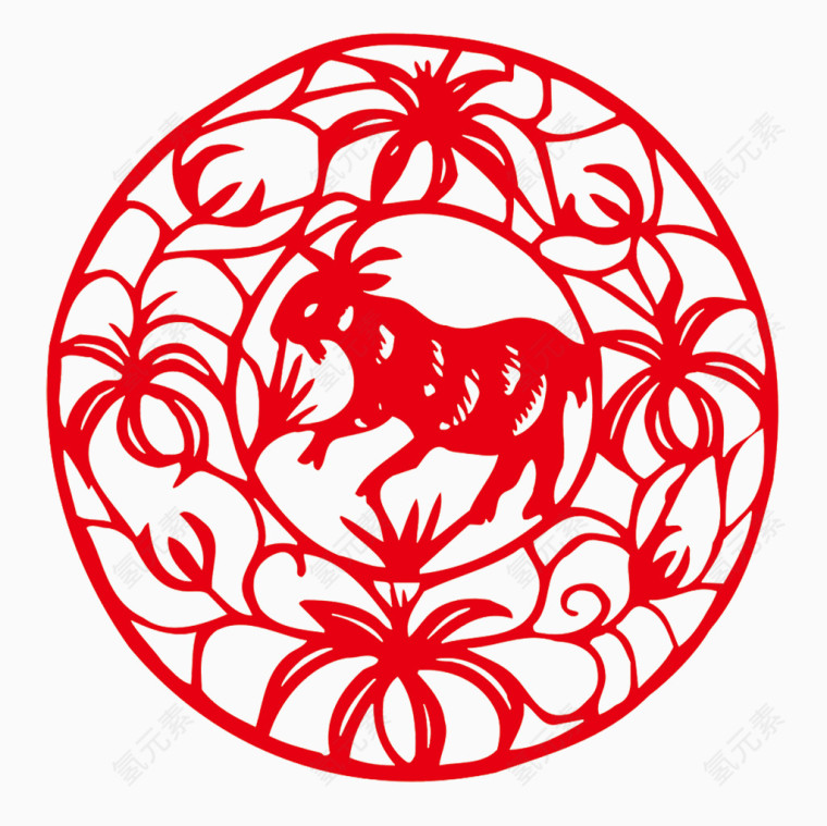 羊年剪纸