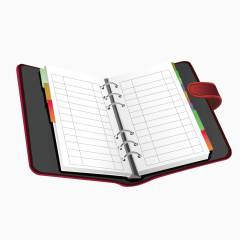 矢量厚皮电话本记录本