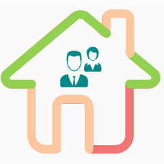 彩色房屋PPT素材