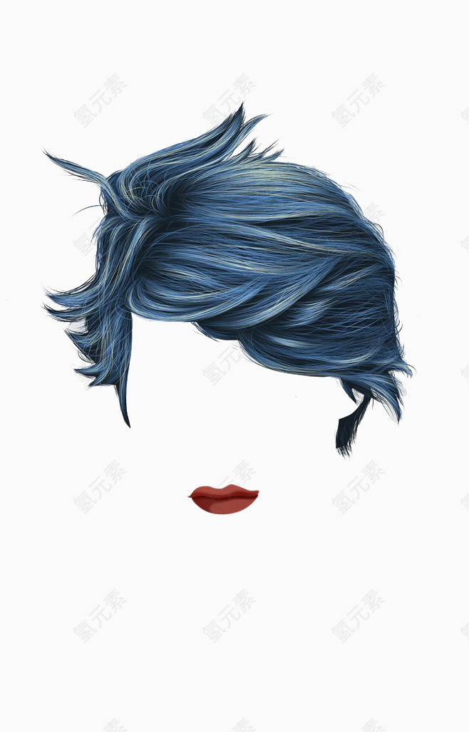 蓝色头发