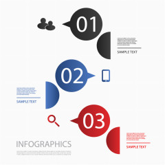 PPT圆形数据素材矢量元素