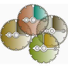 彩色的转动齿轮