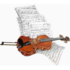 手绘小提琴乐谱