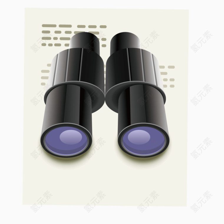 矢量黑色望远镜