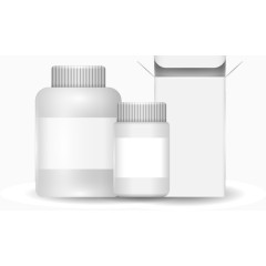 矢量图白色塑料瓶