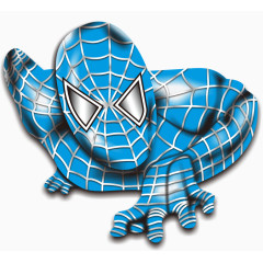 美国卡通英雄蓝色蜘蛛侠