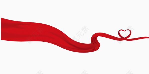 元宵节红色丝带