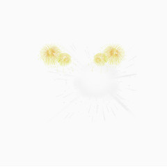黄色烟花