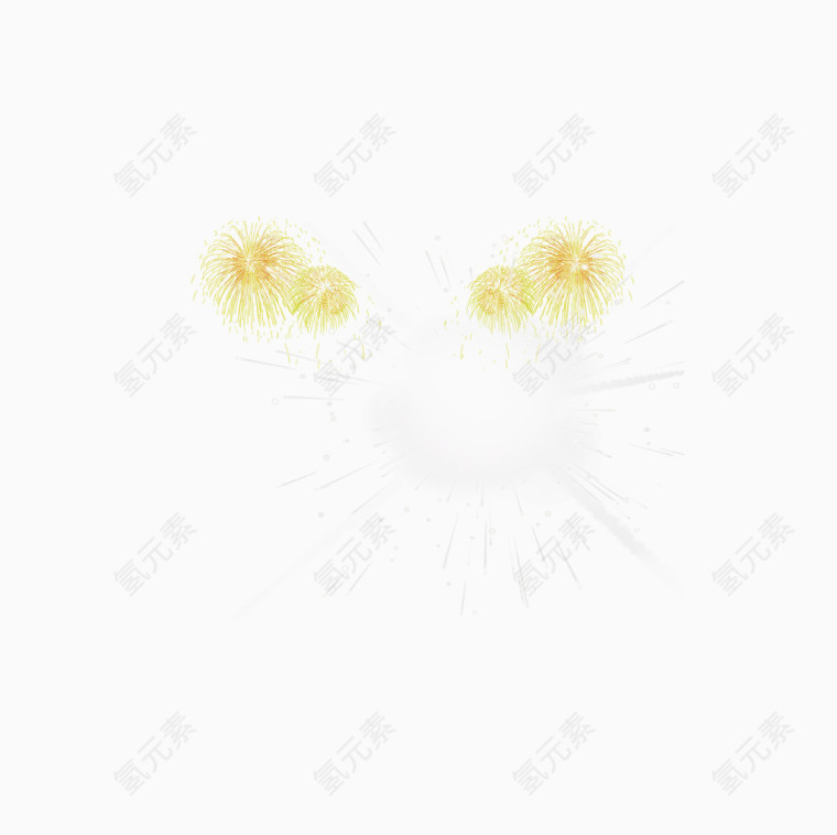 黄色烟花