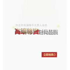 高端尊贵时尚品质艺术字