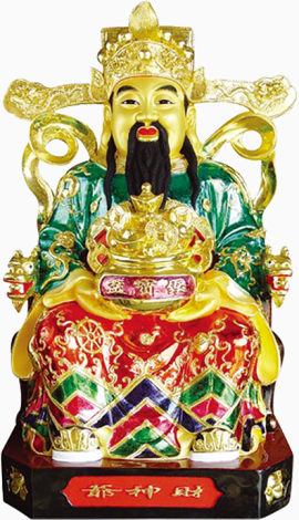 五彩金装财神爷免抠素材
